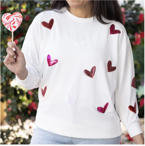 Sarah Sweatshirt Hearts